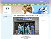 Tablet Screenshot of cliniqueveterinairejouffroy.com